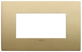 НАКЛАДКА CLASSIC НА 4 МОДУЛЯ ЛАТУНЬ ЗАЧИЩЕННАЯ ЩЕТКОЙ