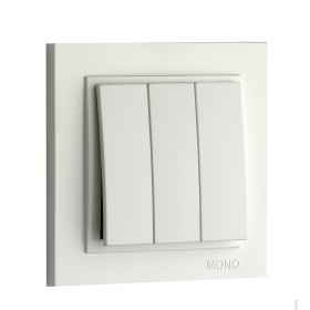 MONO Механизм  Выкл 3-х клавишный Белый