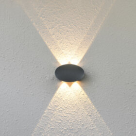 Светильник настенный накладной Nuovo 130x40x80мм алюм 3000к IP54 сер,4 луча