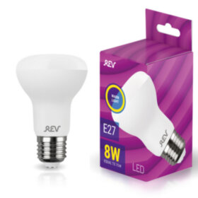 REV Лампа сд R63 Е27 8W, 2700K, теплый свет