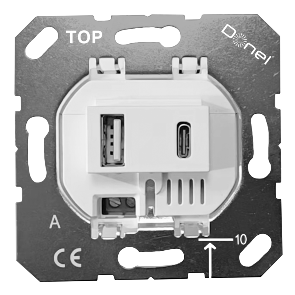 Donel USB зарядное устройство, 3.1A. тип A:max 18W,тип С:max 32W, белый, серия DUSB.