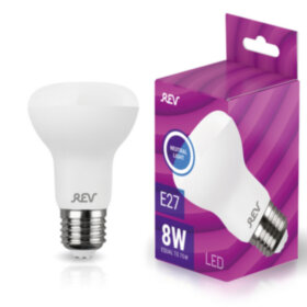 REV Лампа сд R63 Е27 8W, 4000K, холодный свет
