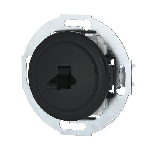 Переключатель 1-рычажковый на 2 направления (сх.6) 10 A. 250 B (черн.) LK Vintage (12шт.)1кор.=120шт