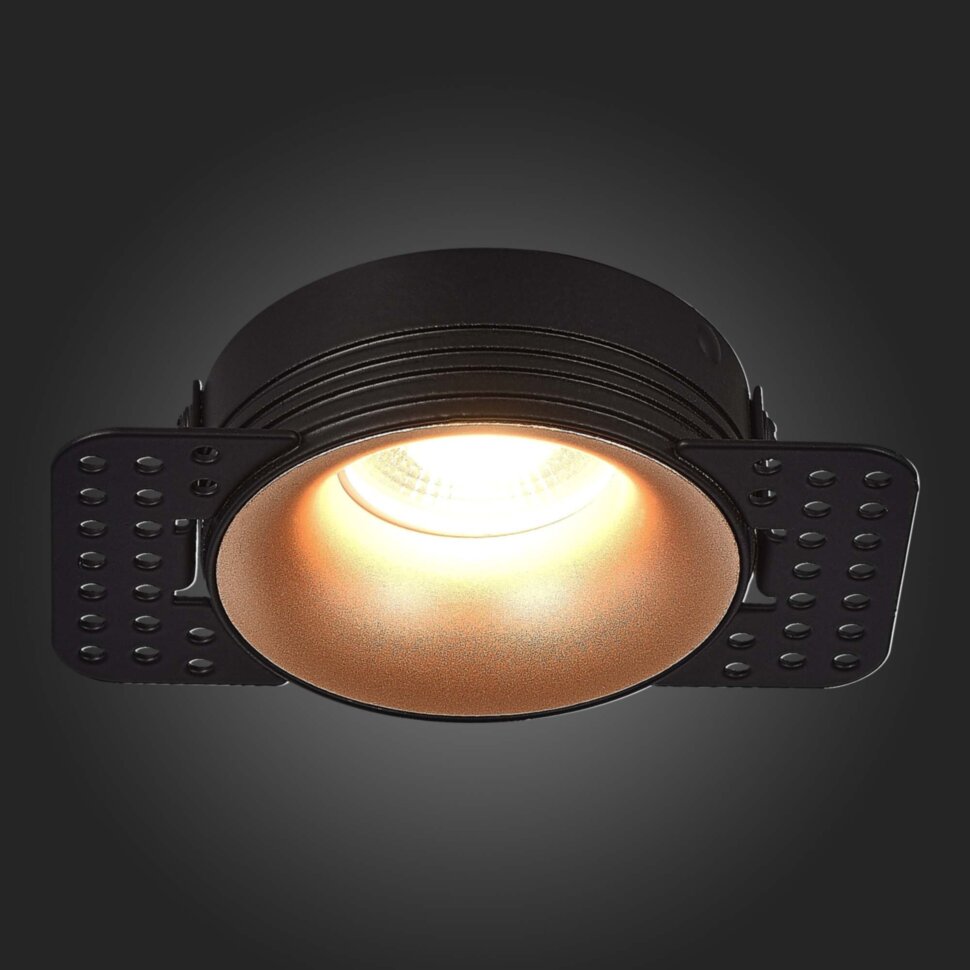 ST218.428.01 Св-к встр. Черный GU10 1*50W IP20 D78xH30 165-265V Без ламп