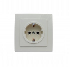 REV Розетка с/п с з/к 1-местная серия Palazzo, слоновая кость, düwi