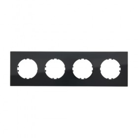 Рамка 4-пост. квадратная  (черн.) LK Vintage-Quadro (10шт.) 1кор.=100шт.