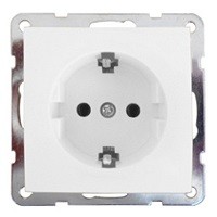 Розетка  с з/к. без шторок (бел.) LK60