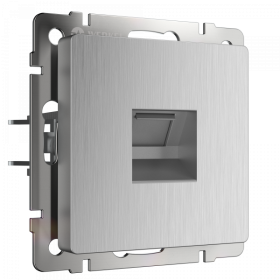 WL cеребряный рифленый интернет розетка