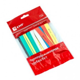 Термоусаживаемая трубка ТУТ 16/8 набор ;7 цветов по 3шт,100мм EKF PROxima