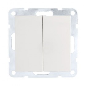 Переключатель 2-кл. с двух мест (бел.) LK60  (20шт) 1кор.=200шт.