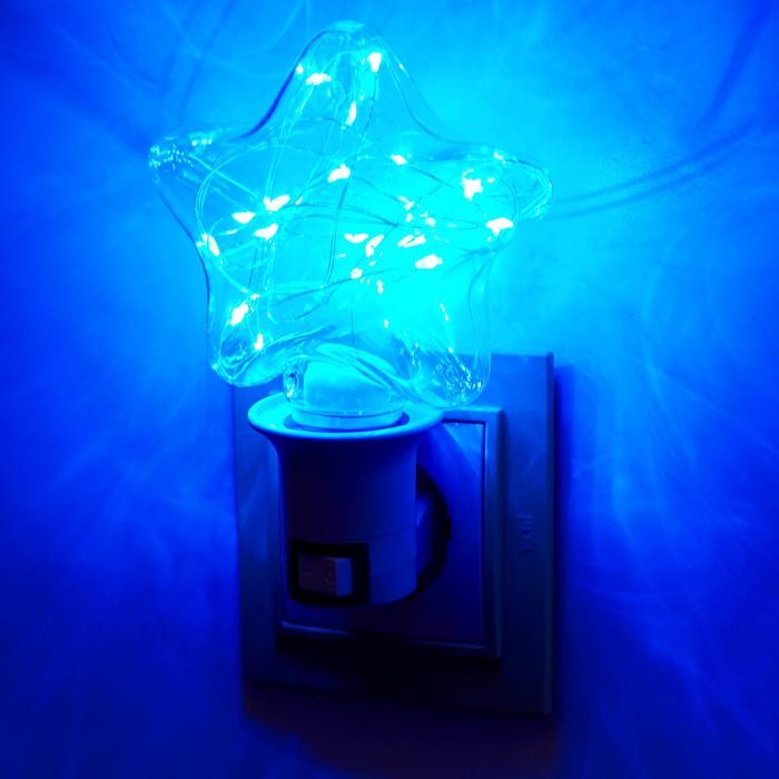 Ночник "Звезда" LED от сети 4х10,5х13,5 см   5091636