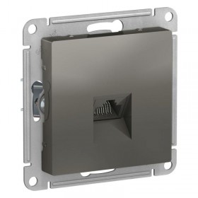 Механизм розетки RJ45 сталь  AtlasDesign