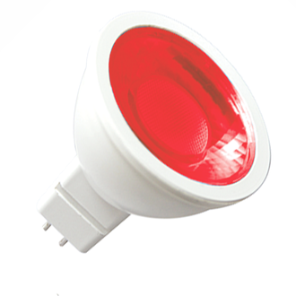 Лампа св/д Ecola MR16 GU5.3 220V 4.2W (4W) Красный прозр. 47x50 M2CR42ELT