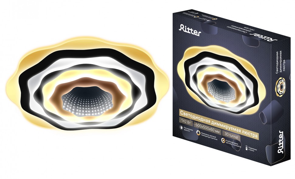 Светильник сд диммируемый с ДУ CLL-52000/142W-Atella