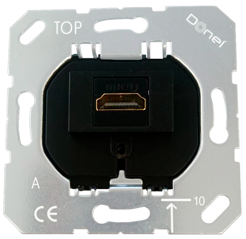 Механизм HDMI 2.0a, черный, разъем Type A 180° 4K Full HD