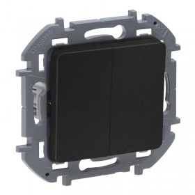 Механизм выключателя 2-кл. Inspiria 1445130 10А IP20 250В 10AX антрацит Leg 673623