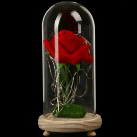 Ночник &quot;Колба с алой розой&quot; LED от батареек 3ААА 19,5х9,5х9,5 см 3000284