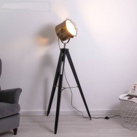 Торшер 6862994/1T E27 40Вт черный-медь 26х34х150 см   4543497