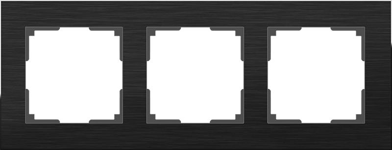 WL черный алюминий 3 рамка WL11-Frame-03