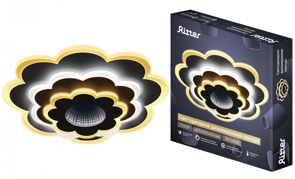 Светильник сд диммируемый с ДУ CLL-52001/128W-Greco