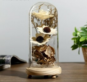 Ночник &quot;Колба с букетом&quot; LED 3ААА 22,5х9,5х11 см 3000285