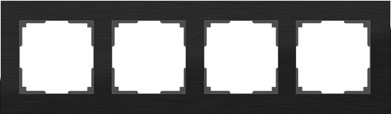 WL черный алюминий 4 рамка WL11-Frame-04