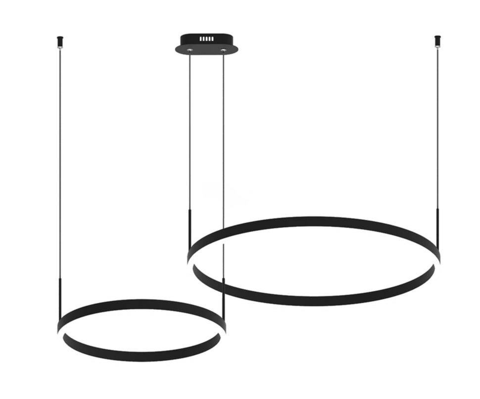Подвес диммируемый Тор черный w90*60 (d40+60) h150 Led 60W (4000K) с пультом ДУ