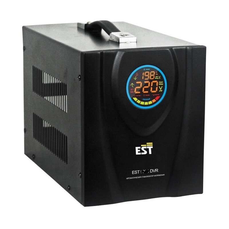 Стабилизатор напряжения EST 1000 DVR, переносной, релейный, однофазный, 220 В