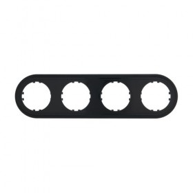 Рамка 4-пост. круглая (черн.) LK Vintage-Classic (10шт.) 1кор.=100шт.