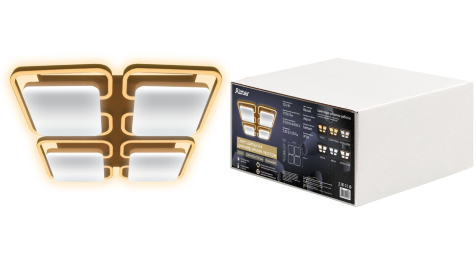 Светильник сд диммируемый с ДУ CLL-52008/120W, Ritter