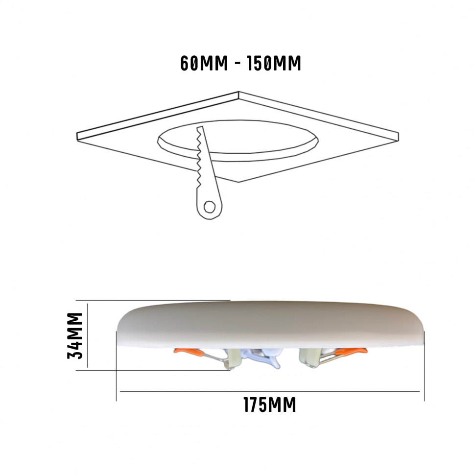 LBT Светодиодный вст-й свет-к WN024-4 4000 （24W) круг
