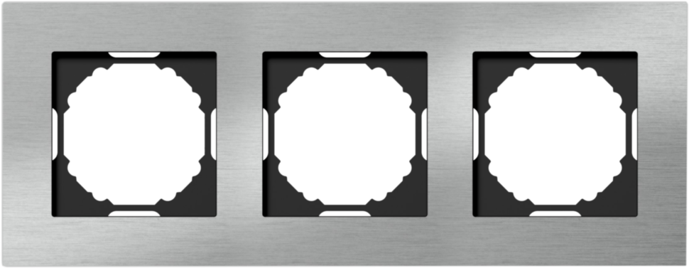 Рамка 3-я, Natural серебристый алюминий, серия A07