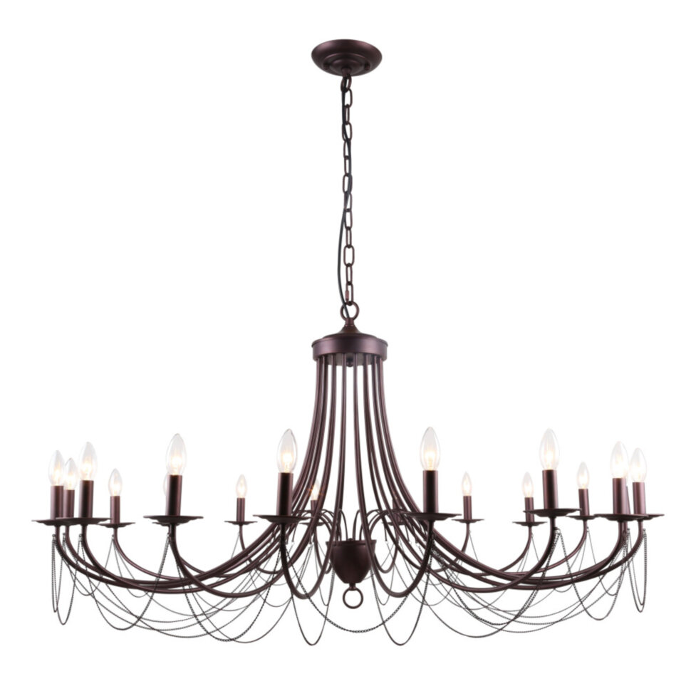 2590-18P, Подвесная люстра, D1400xH700/2700, 18xE14x40W, excluded