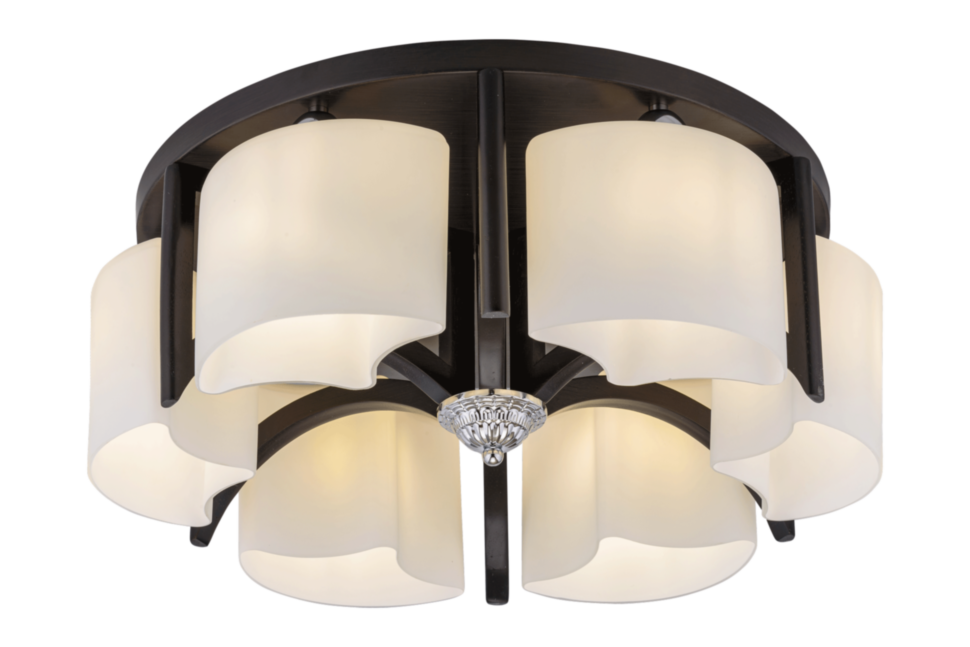 85652/6C WENGUE+CHROME (1) Люстра