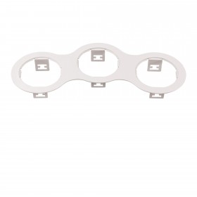 214696 Рамка DOMINO Triple ROUND МR16 БЕЛЫЙ (в комплекте)