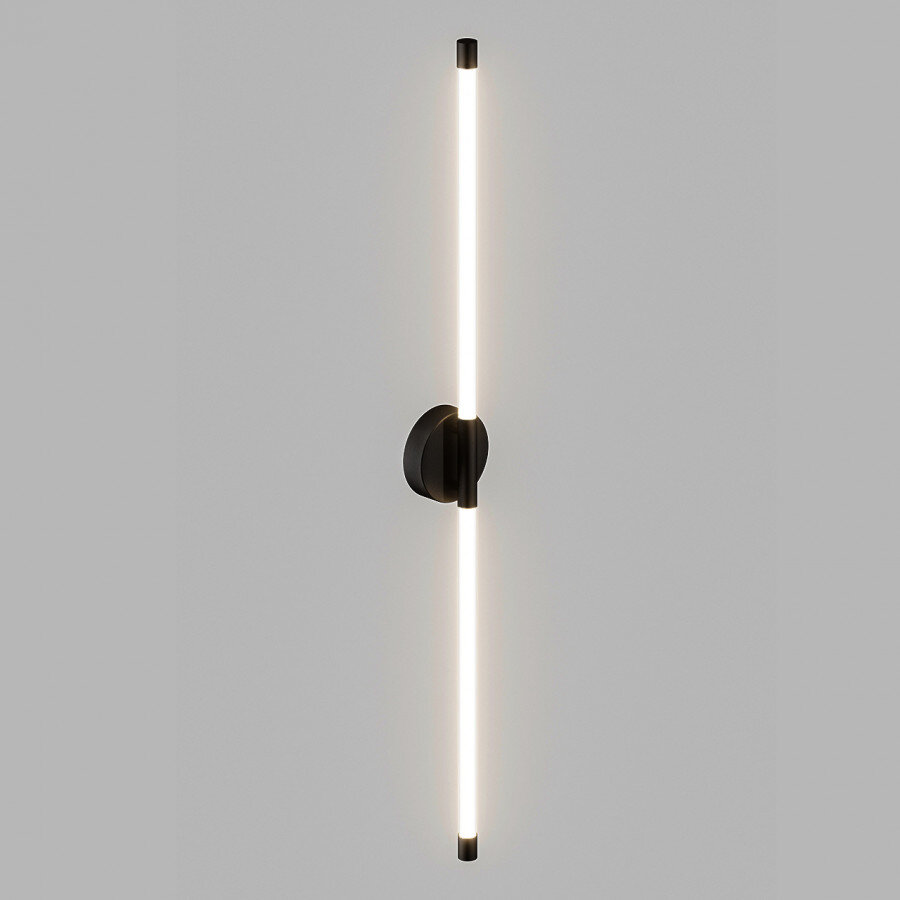 Бра настенное двойное LED 14W, матовый черный PLW-7048-1000 SBK