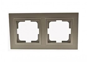 МОNО  Рамка 2-я для розетки бронза (16/80)