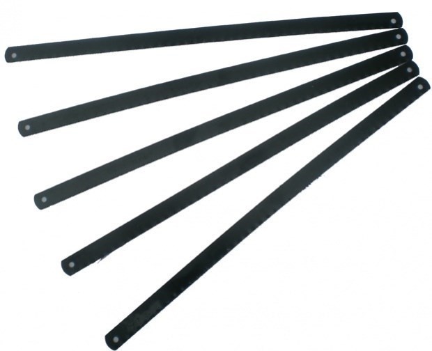 Полотно Bohrer для ножовок по металлу 300 мм (сталь 65 Mn, по цв. и мягк. металлам, 24 TPI) (в упак. 5 полотен) (100/10/1)