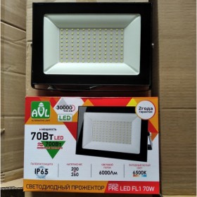 Прожектор с/д PRE LED FL3  70W BLACK (1/10) IP65 холодный белый