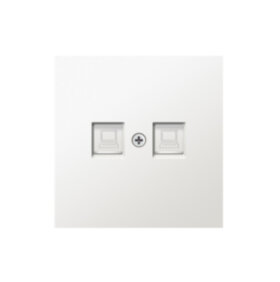 Накладка для розетки RJ45, 2-я, матовый белый