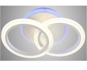 "Люстра светодиодная RGBW подсветкой 3000-6500k 2.4G дистанционного  управления 44+16W, пульт" Белая