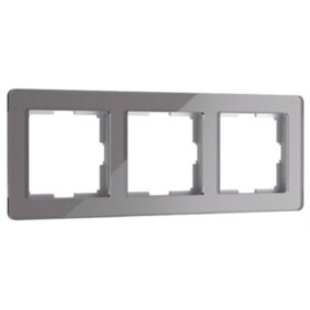 WL Рамка на 3 поста Acrylic (графит)