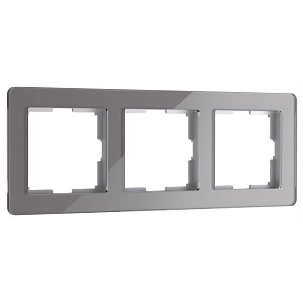 WL Рамка на 3 поста Acrylic (графит)