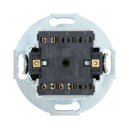 Переключатель поворотный (сх.6) 10 A. 250 B (черн.) LK Vintage (12шт.) 1кор.=120шт.