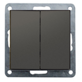 Механизм выключателя 2-кл (черн. бархат) LK80