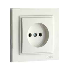 MONO Механизм  Розетка б/з Белая (500-000107-116)