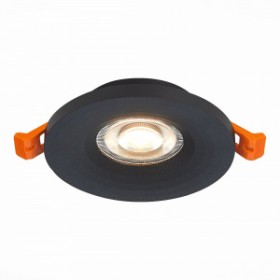 ST205.408.01 Св-к встр. Мат. черный GU10 1*50W  D95xH27 220V Без ламп