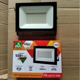 Прожектор с/д PRE LED FL3  50W BLACK (1/20) IP65 холодный белый