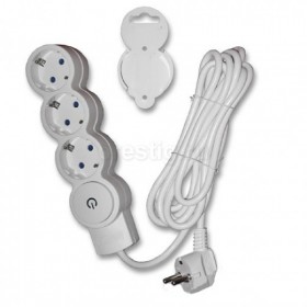 REV Удлинитель 3 гнезда, с выключателем, с землей, со шторками, 5 м(30)
