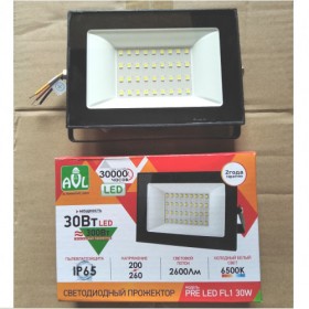 Прожектор с/д PRE LED FL3  30W BLACK (1/8) IP65 холодный белый